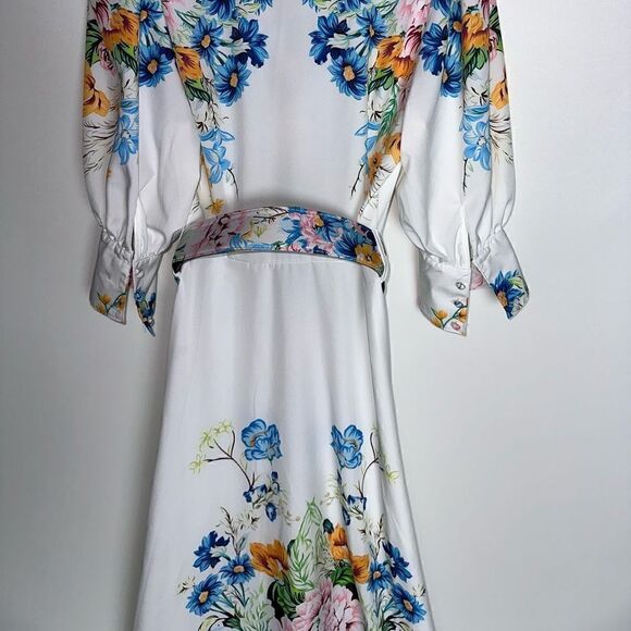 White Floral Maxi Dress - Picture 14 of 16